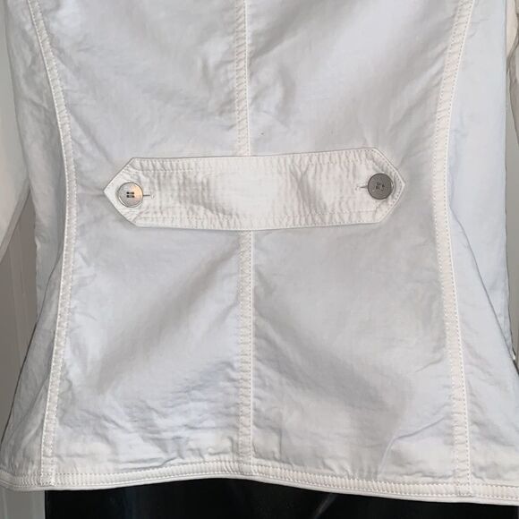 Off white Nehru collar cotton jacket - Picture 8 of 12